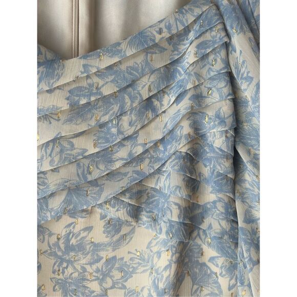 Express chiffon balloon sleeve romantic blouse S - Picture 3 of 10